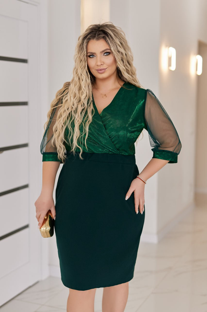 Вечерна рокля от блестяща материя - Twiggy Shop