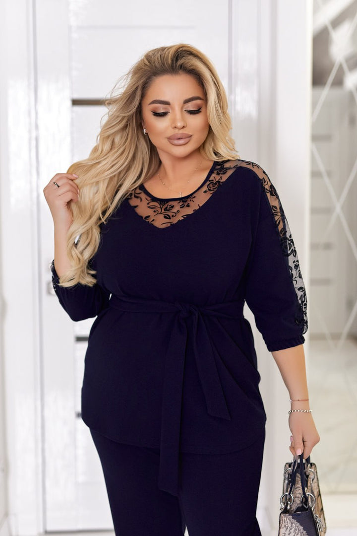 Вечерен комплект с мрежа - Twiggy Shop