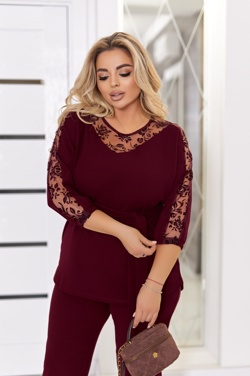 Вечерен комплект с мрежа - Twiggy Shop