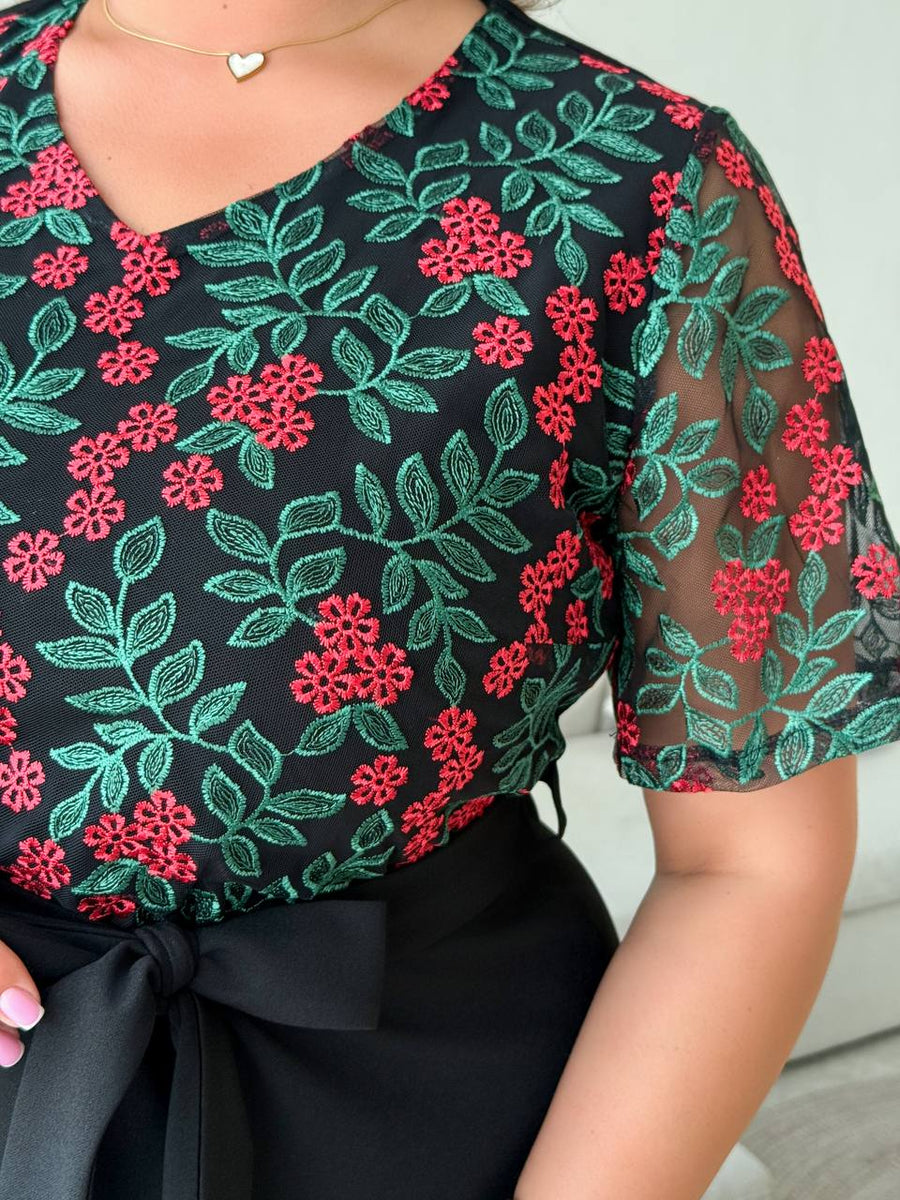 Къса рокля с бродерия - Twiggy Shop