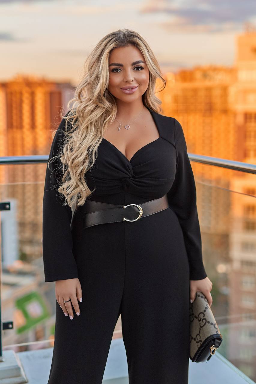 Вечерен гащеризон с колан - Twiggy Shop