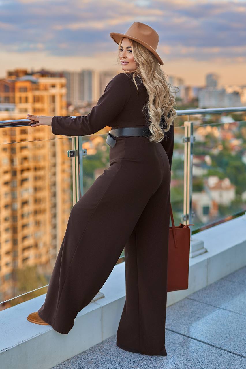 Вечерен гащеризон с колан - Twiggy Shop