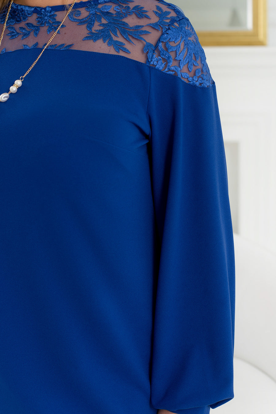 Вталена рокля с дантела - Twiggy Shop