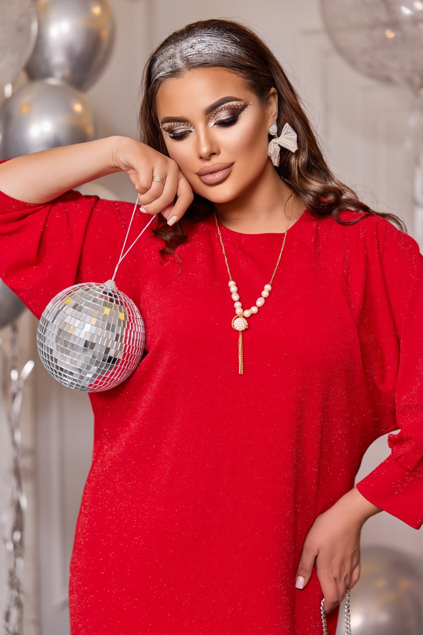 Рокля от блестяща материя - Twiggy Shop