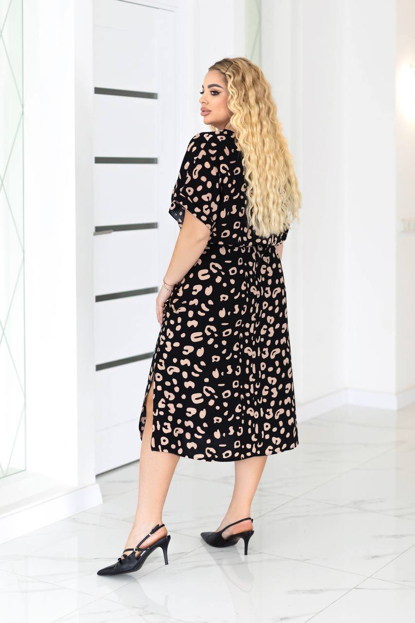 Принтирана рокля от памучна материя - Twiggy Shop