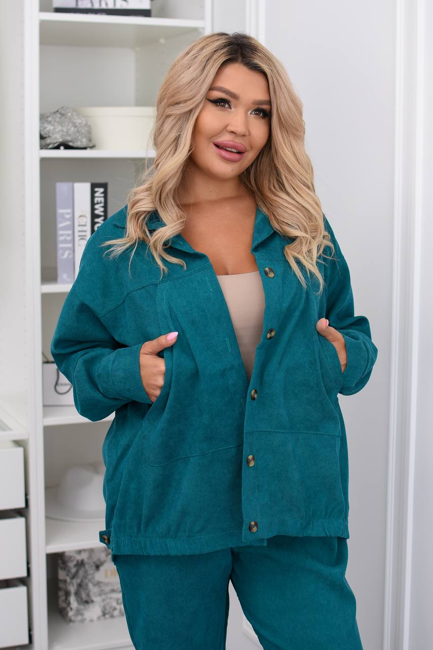 Комплект от рипсено кадифе с копчета - Twiggy Shop