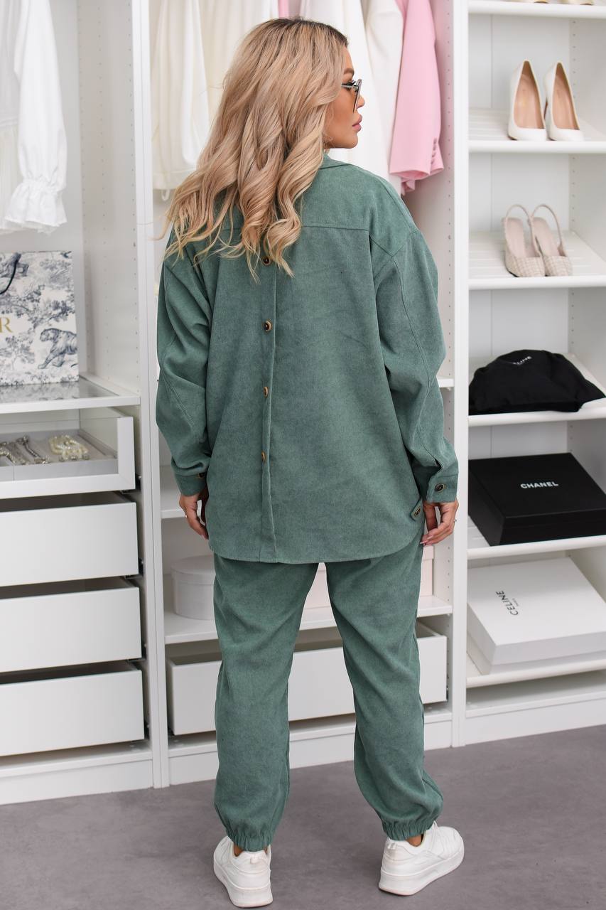 Комплект от рипсено кадифе с копчета - Twiggy Shop