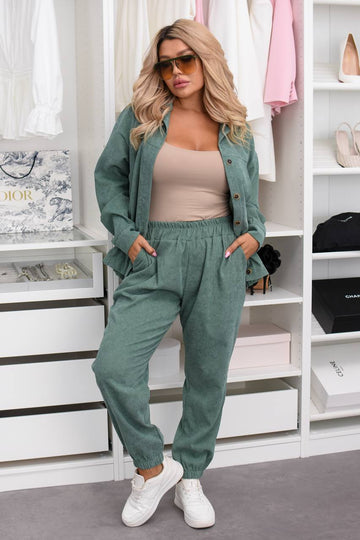 Комплект от рипсено кадифе с копчета - Twiggy Shop