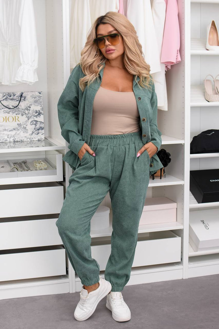 Комплект от рипсено кадифе с копчета - Twiggy Shop