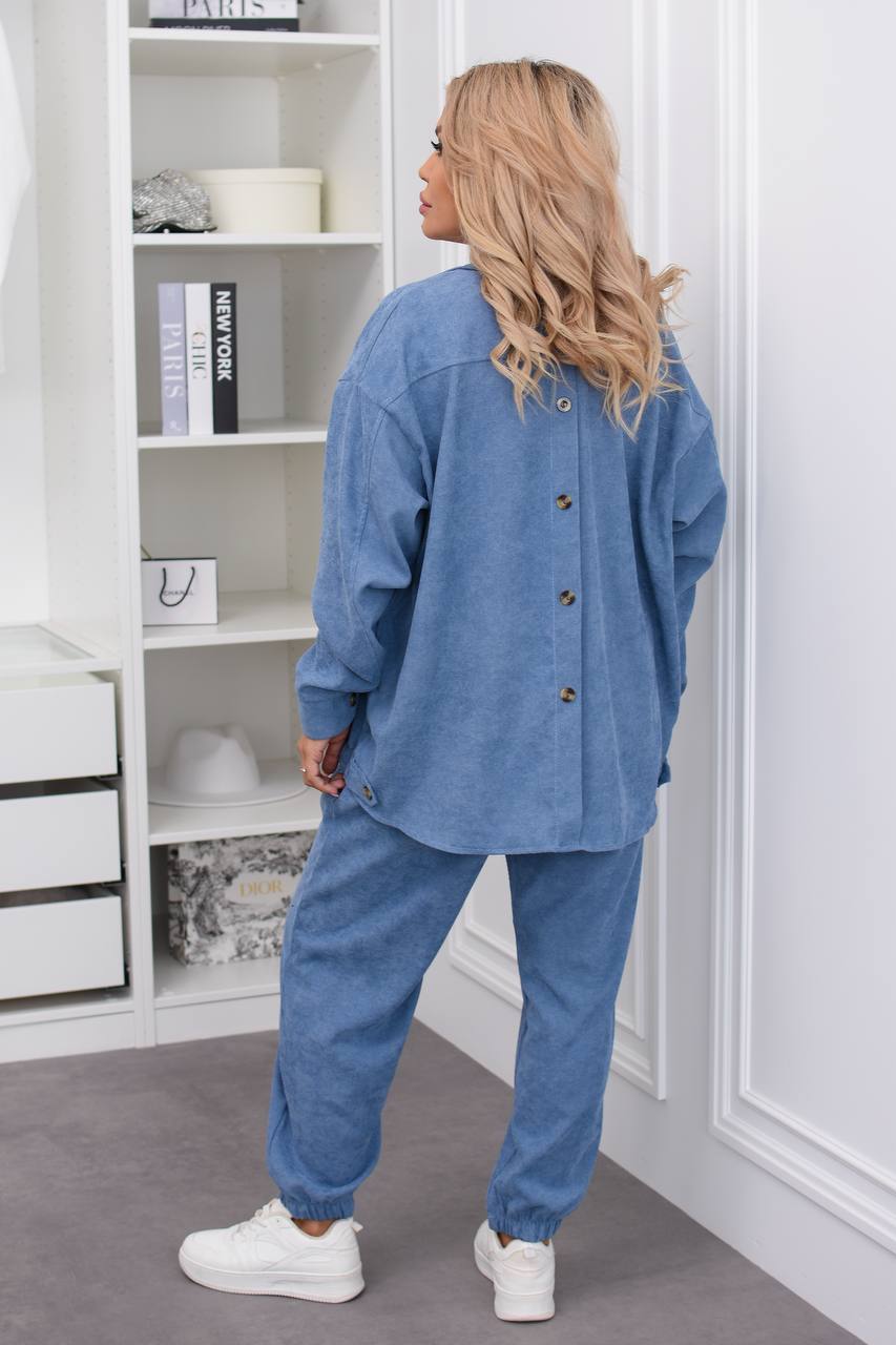 Комплект от рипсено кадифе с копчета - Twiggy Shop