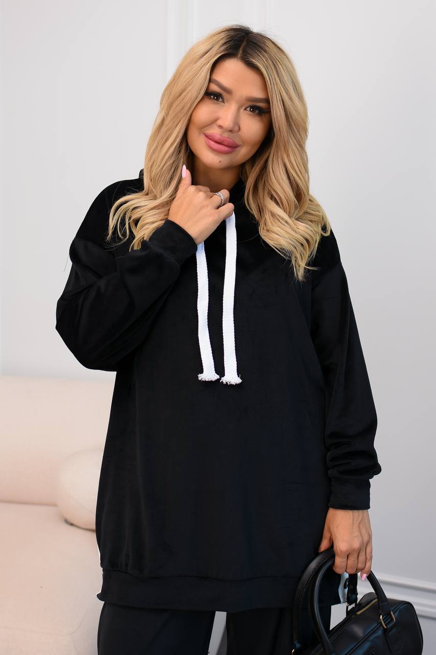 Кадифен комплект с ленти - Twiggy Shop