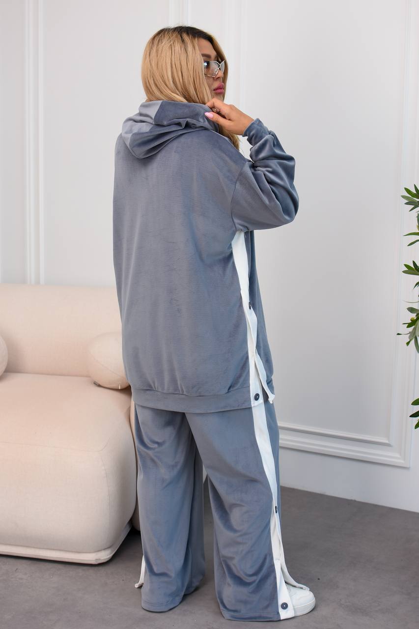 Кадифен комплект с ленти - Twiggy Shop