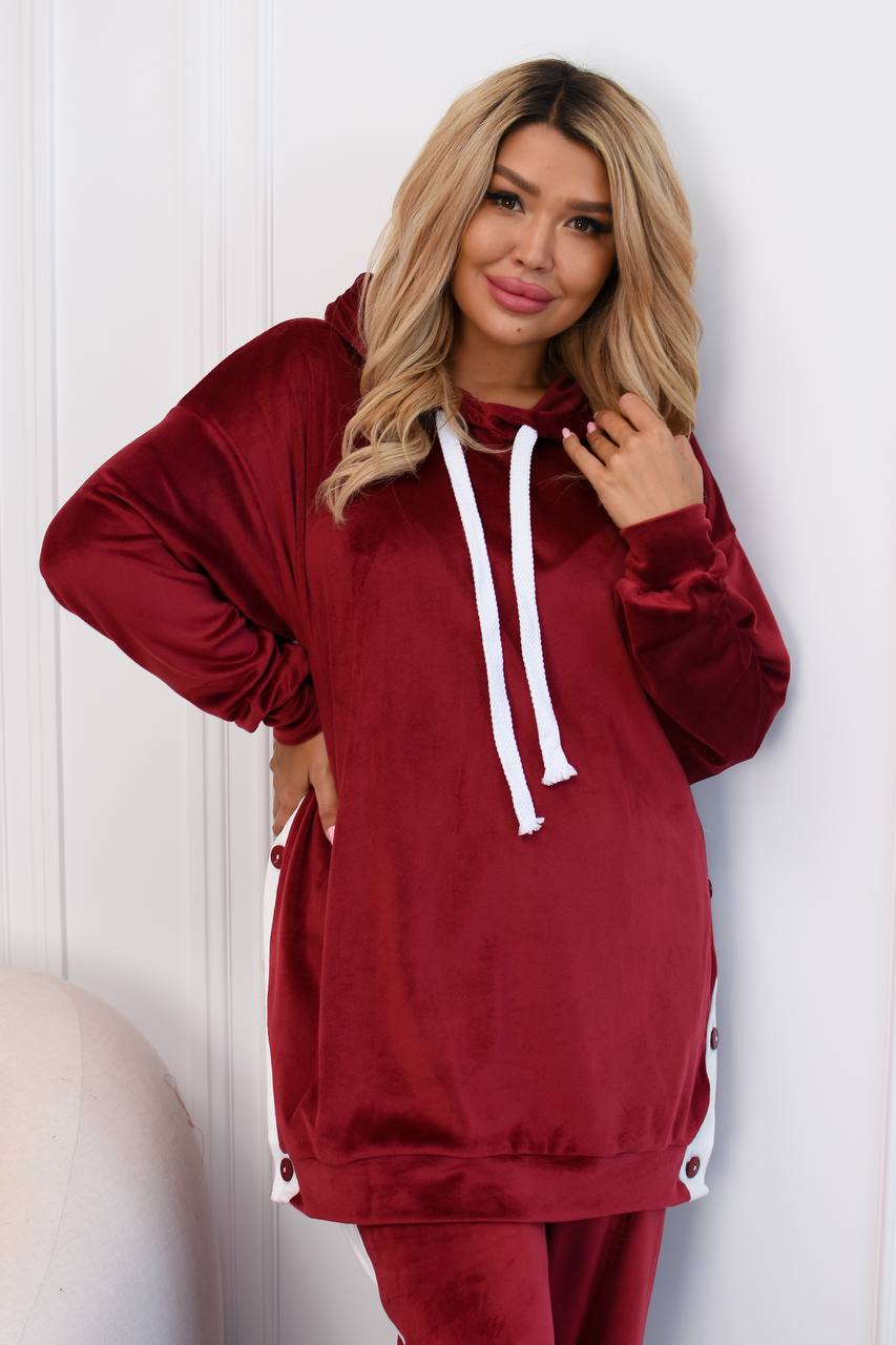 Кадифен комплект с ленти - Twiggy Shop