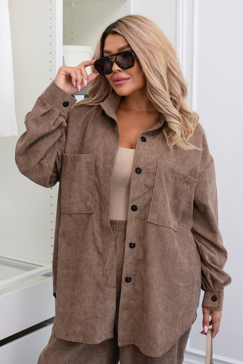 Кадифен комплект в свободна кройка - Twiggy Shop