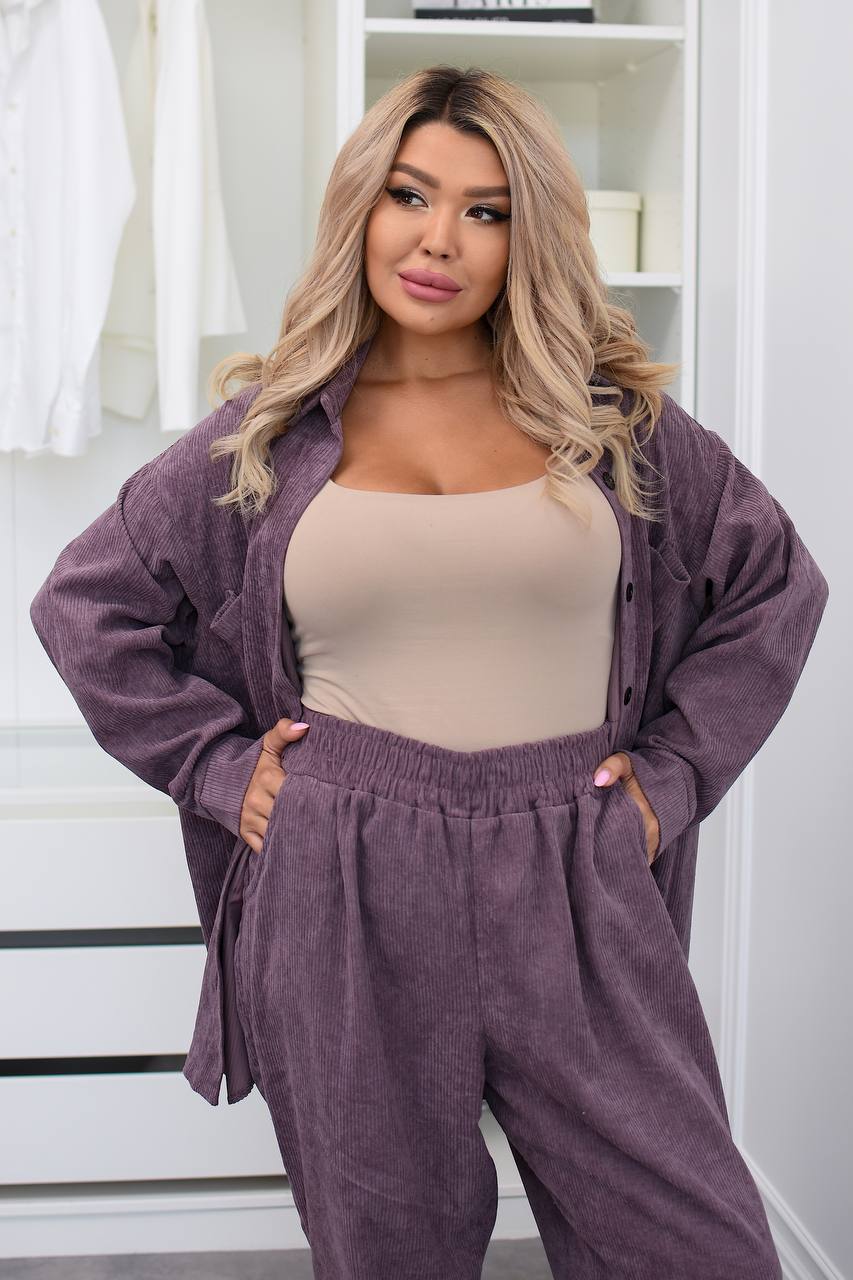 Кадифен комплект в свободна кройка - Twiggy Shop