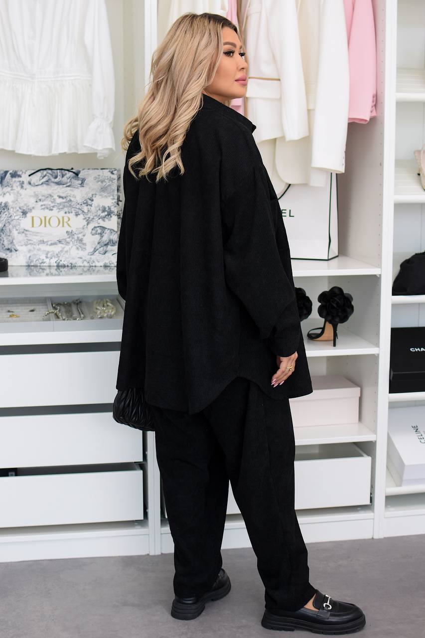 Кадифен комплект в свободна кройка - Twiggy Shop