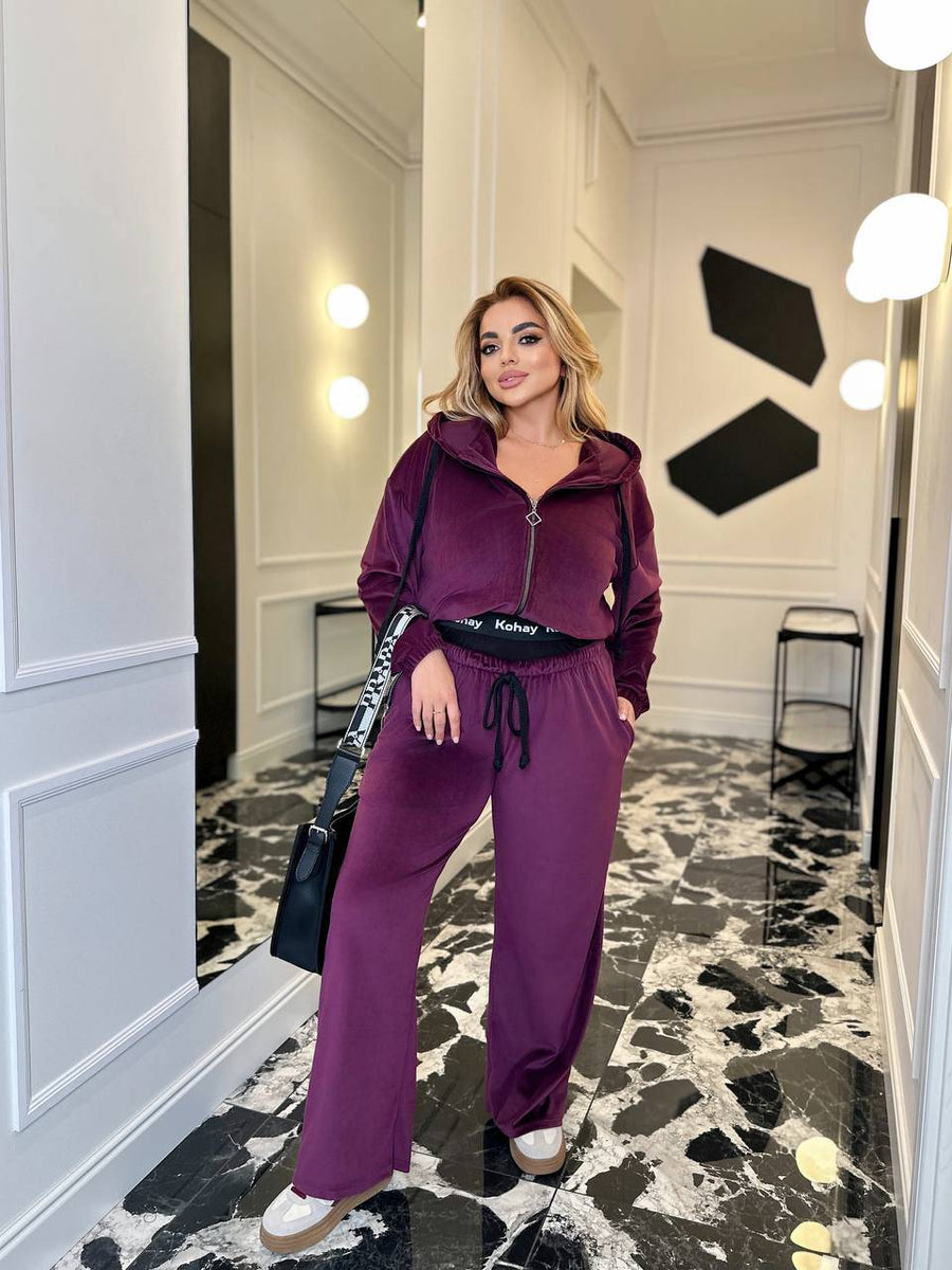 Спортен комплект от кадифе - Twiggy Shop