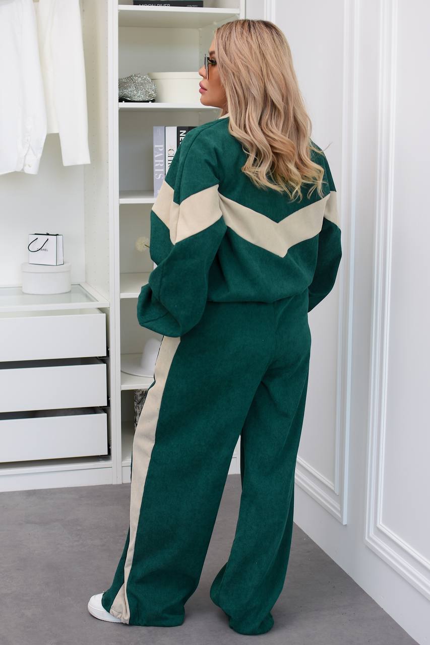 Комплект от рипсено кадифе с широк панталон - Twiggy Shop