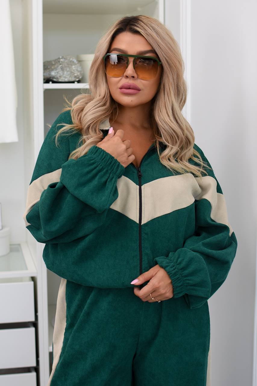 Комплект от рипсено кадифе с широк панталон - Twiggy Shop