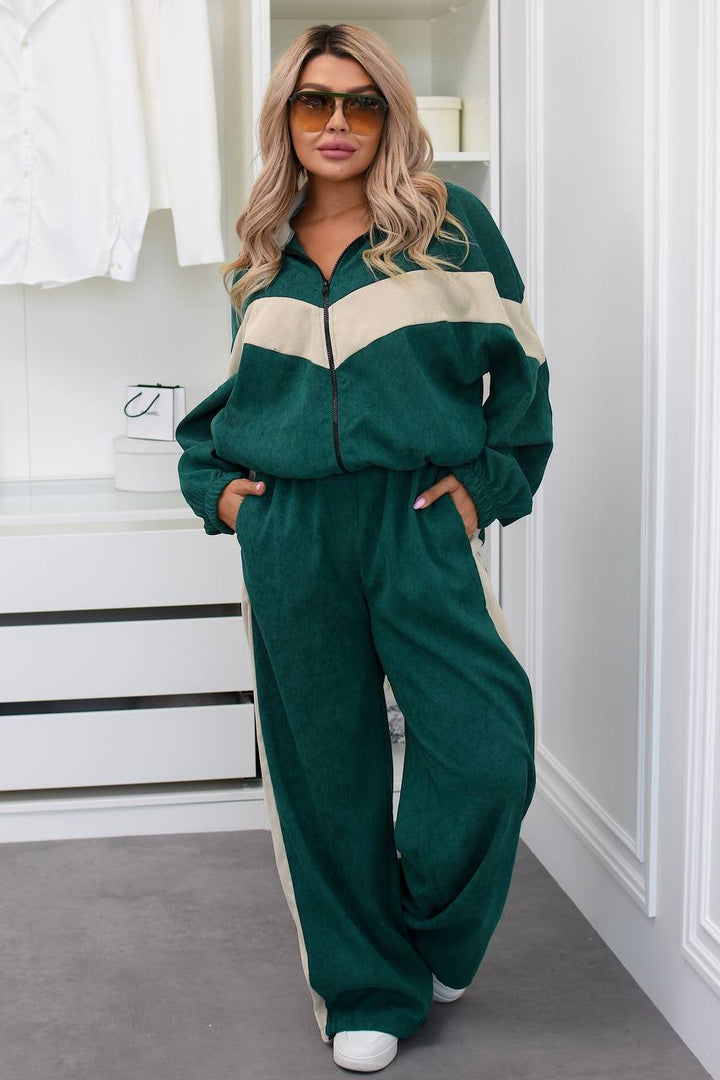 Комплект от рипсено кадифе с широк панталон - Twiggy Shop