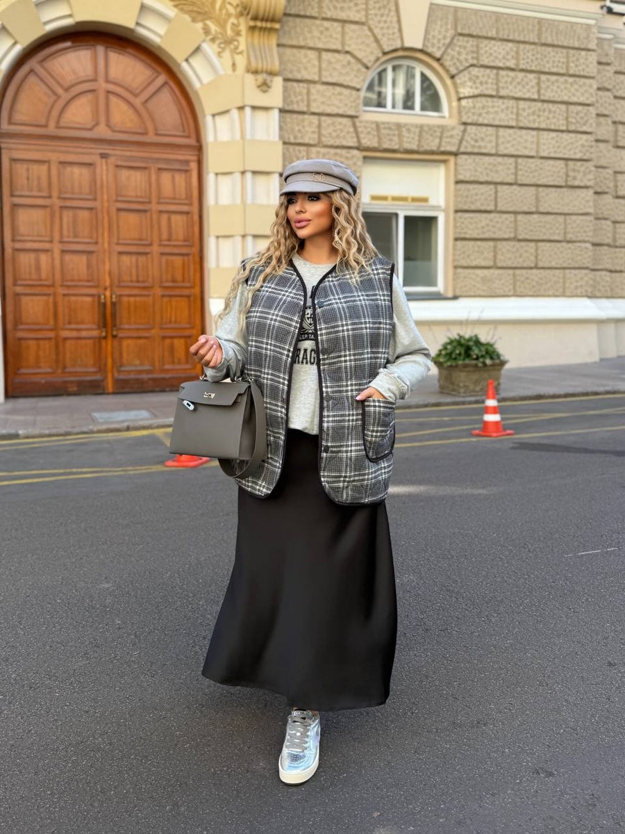 Елек в десен на каре - Twiggy Shop