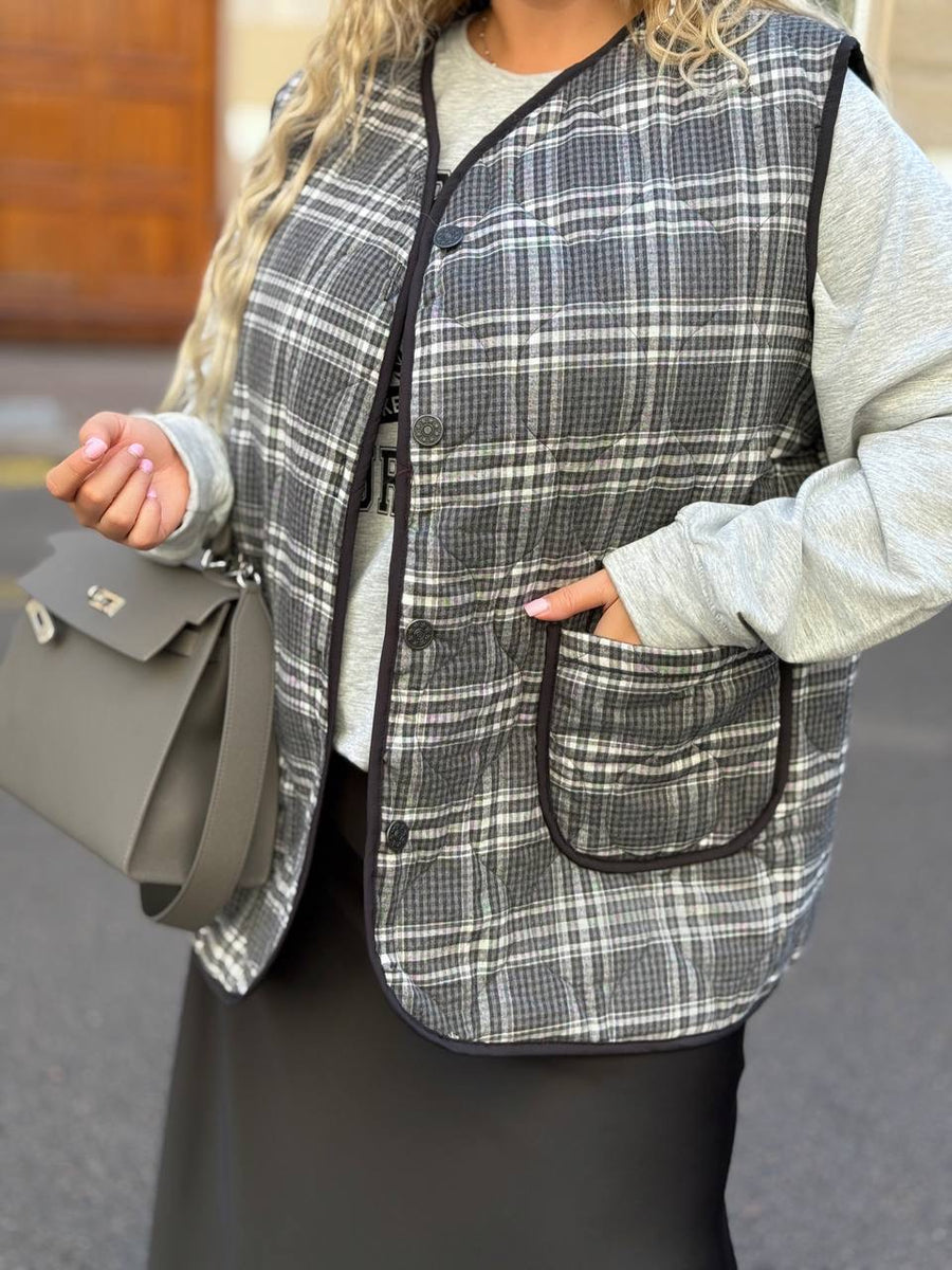 Елек в десен на каре - Twiggy Shop