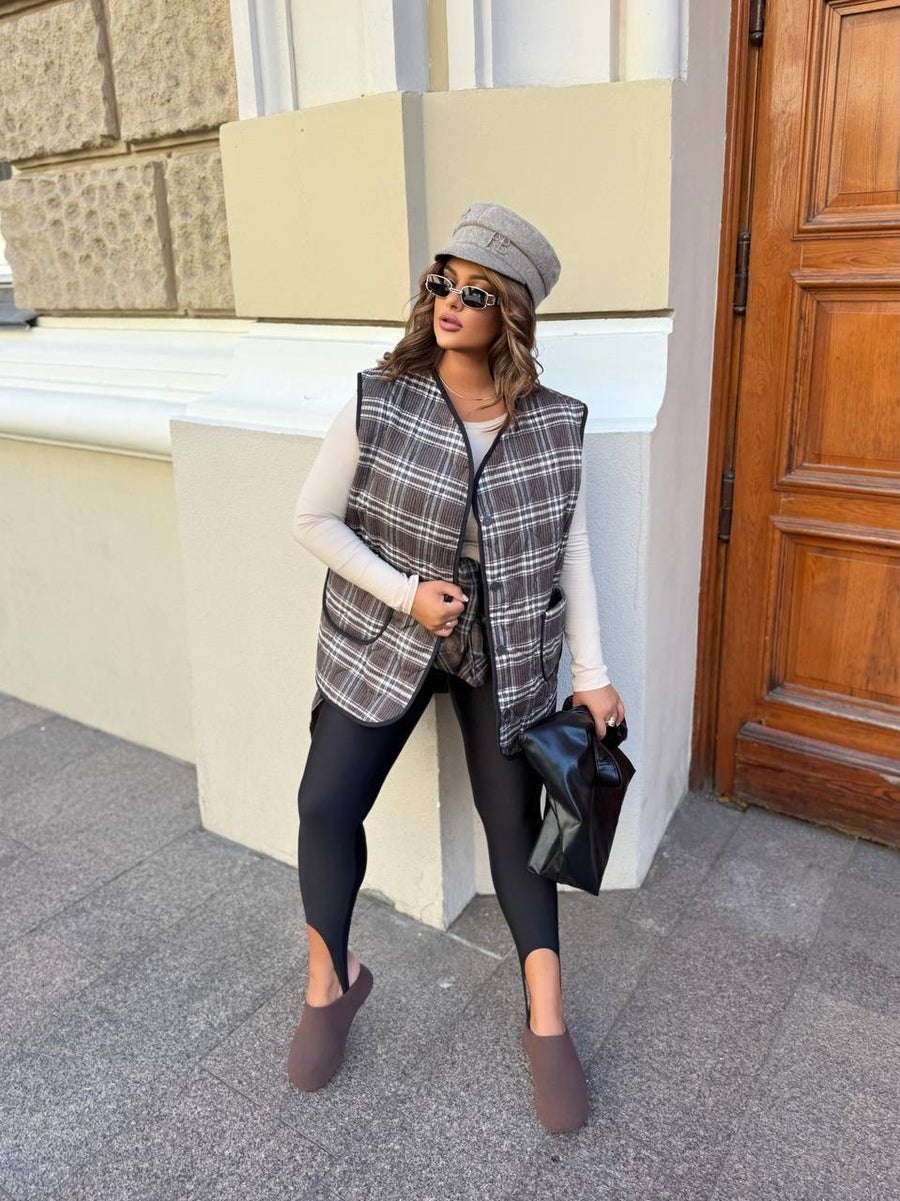 Елек в десен на каре - Twiggy Shop