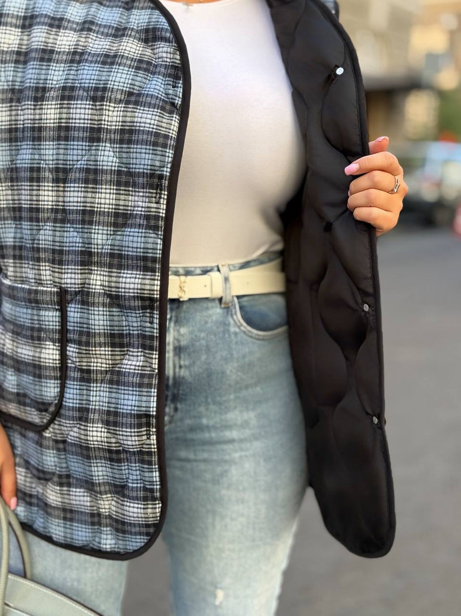 Елек в десен на каре - Twiggy Shop