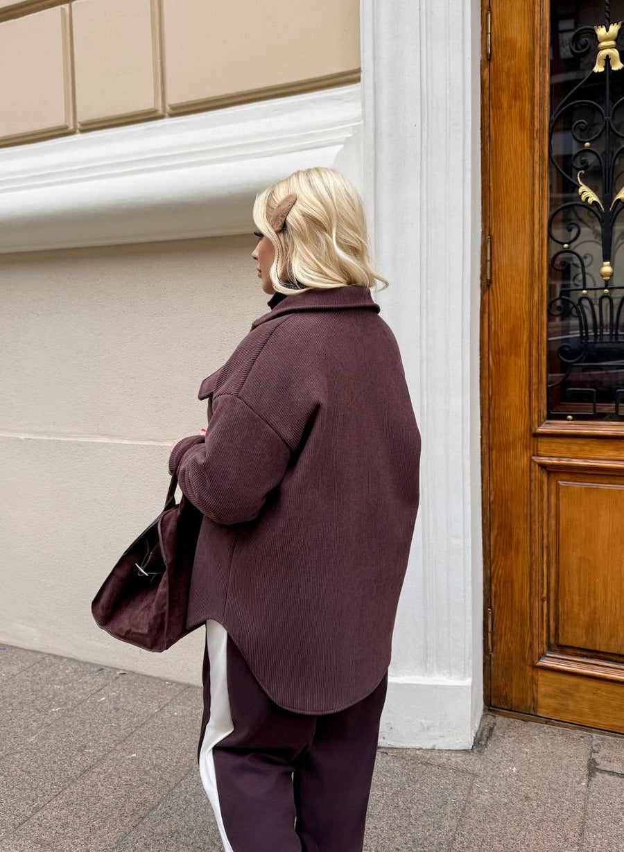 Топла връхна риза от рипсено кадифе - Twiggy Shop