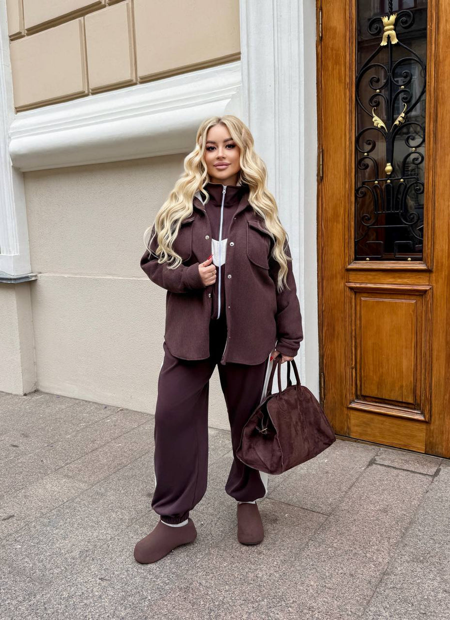 Топла връхна риза от рипсено кадифе - Twiggy Shop