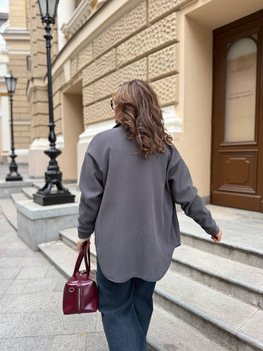 Топла връхна риза от рипсено кадифе - Twiggy Shop