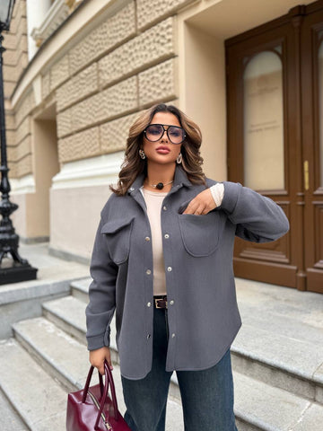 Топла връхна риза от рипсено кадифе - Twiggy Shop