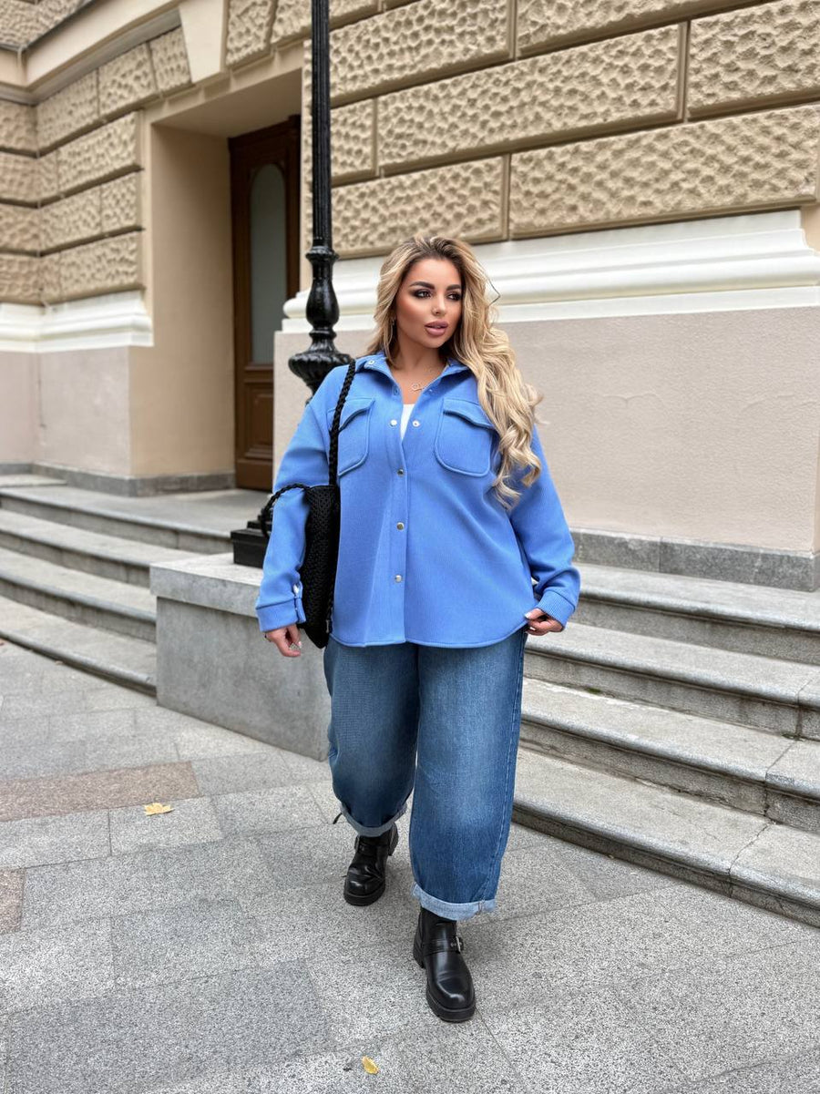 Топла връхна риза от рипсено кадифе - Twiggy Shop