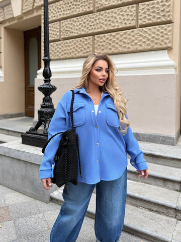 Топла връхна риза от рипсено кадифе - Twiggy Shop