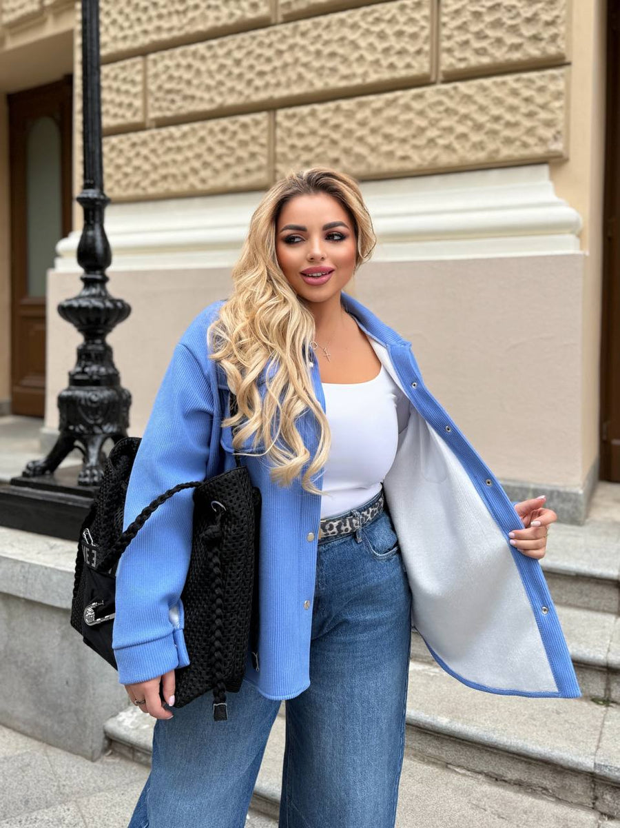 Топла връхна риза от рипсено кадифе - Twiggy Shop