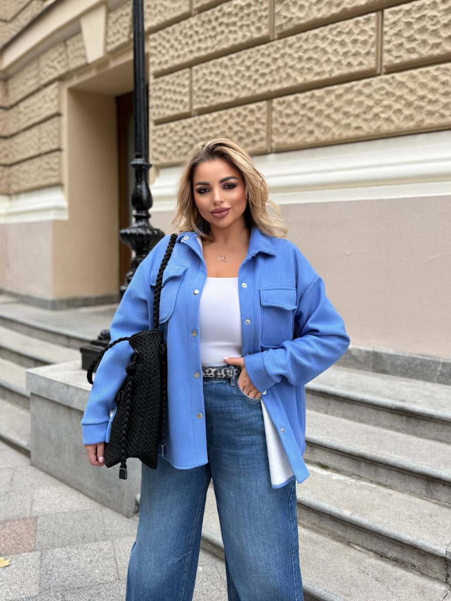 Топла връхна риза от рипсено кадифе - Twiggy Shop