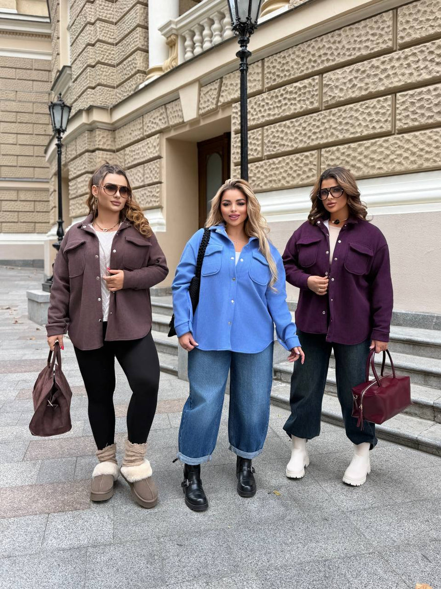 Топла връхна риза от рипсено кадифе - Twiggy Shop