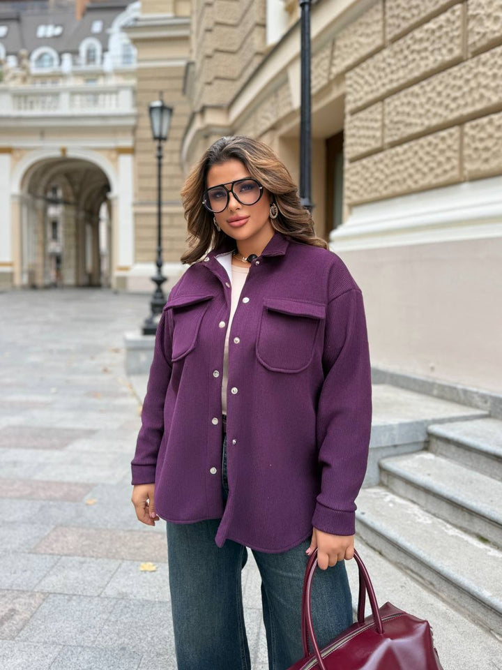 Топла връхна риза от рипсено кадифе - Twiggy Shop