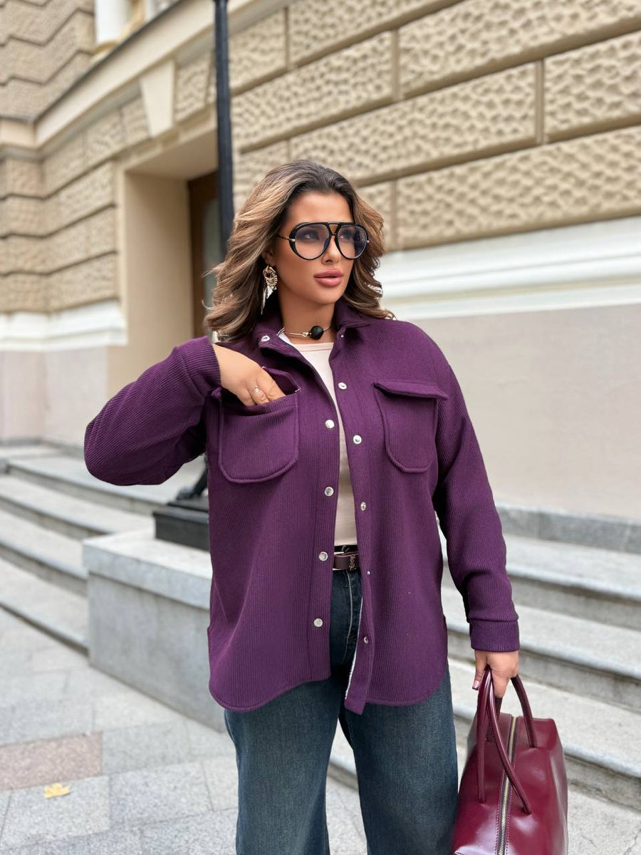 Топла връхна риза от рипсено кадифе - Twiggy Shop