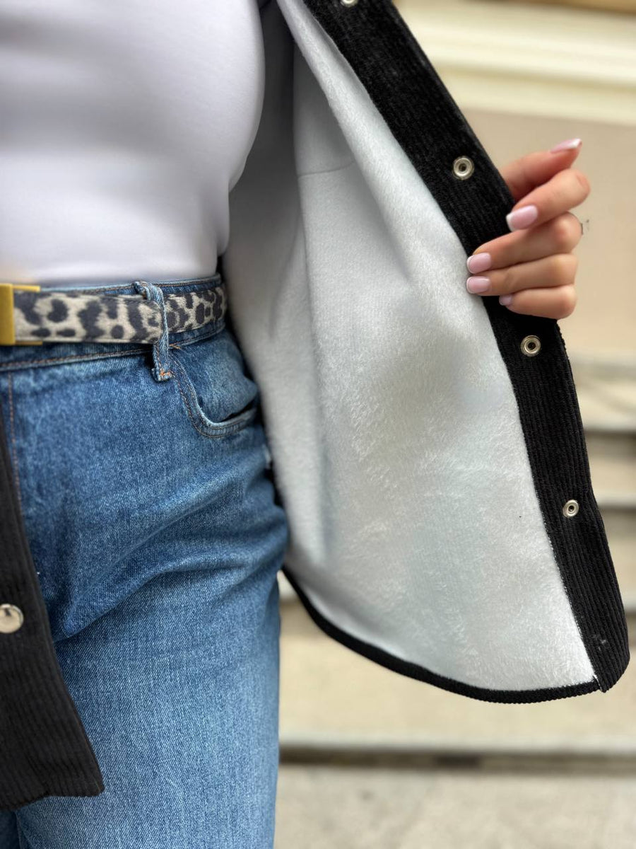 Топла връхна риза от рипсено кадифе - Twiggy Shop