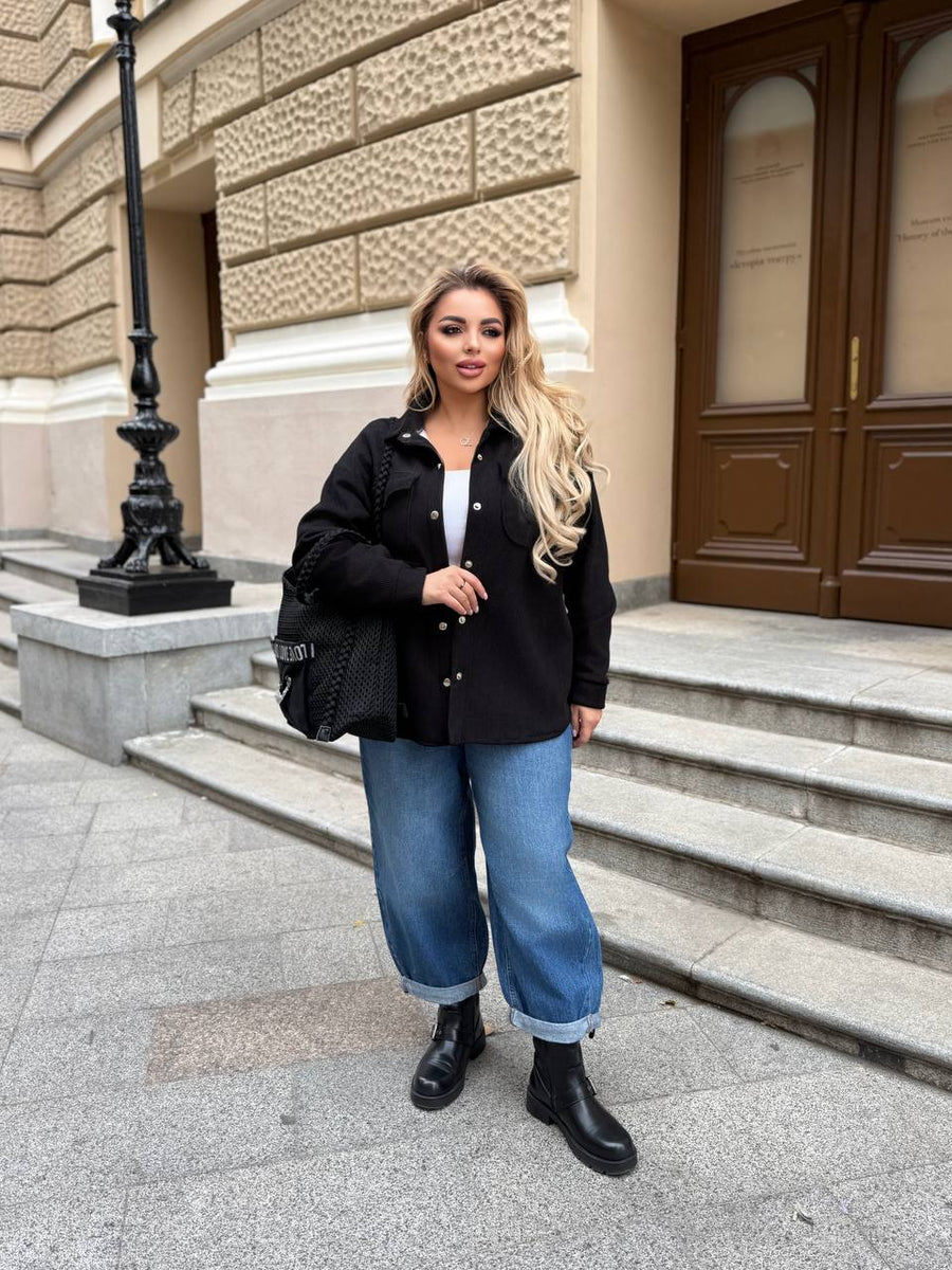 Топла връхна риза от рипсено кадифе - Twiggy Shop