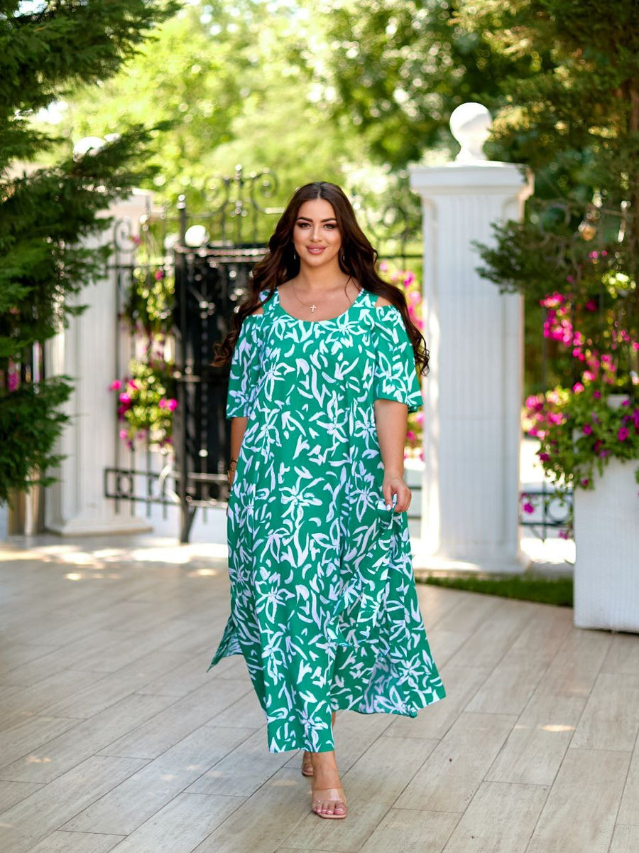 Рокля с отворени рамене - Twiggy Shop