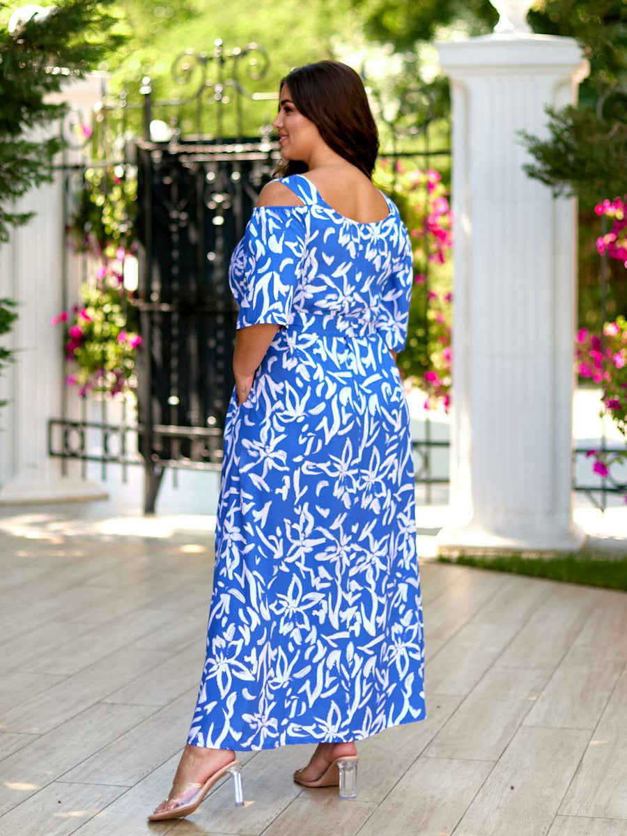 Рокля с отворени рамене - Twiggy Shop