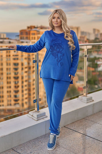 Комплект от кадифе с апликация - Twiggy Shop