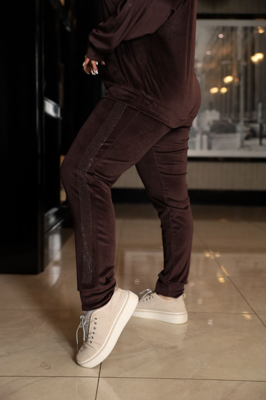 Кадифен комплект с цип - Twiggy Shop