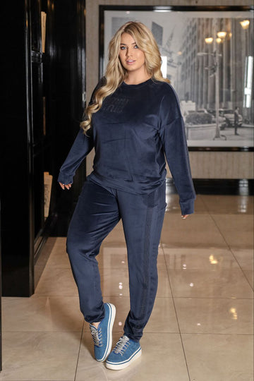 Комплект от кадифе с камъни - Twiggy Shop