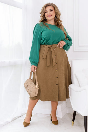 Разкроена пола от рипсено кадифе - Twiggy Shop