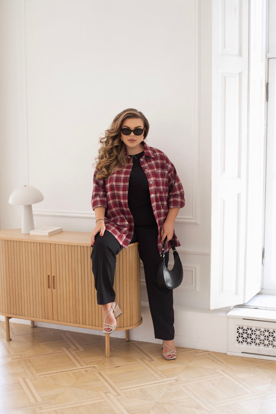 Овърсайз карирана риза - Twiggy Shop