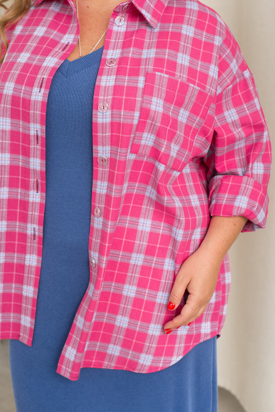 Овърсайз карирана риза - Twiggy Shop