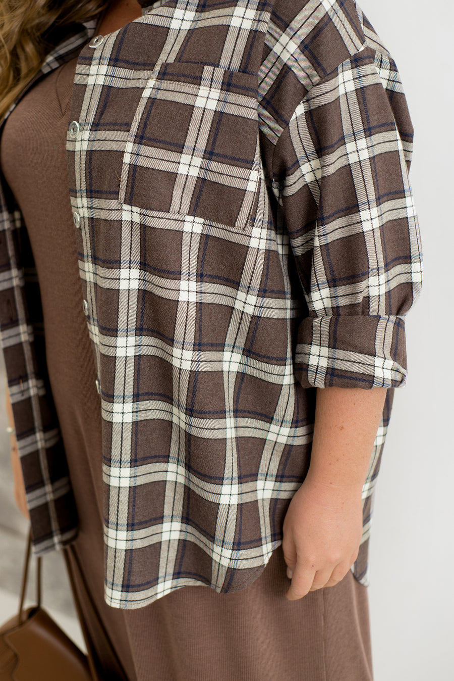 Овърсайз карирана риза - Twiggy Shop